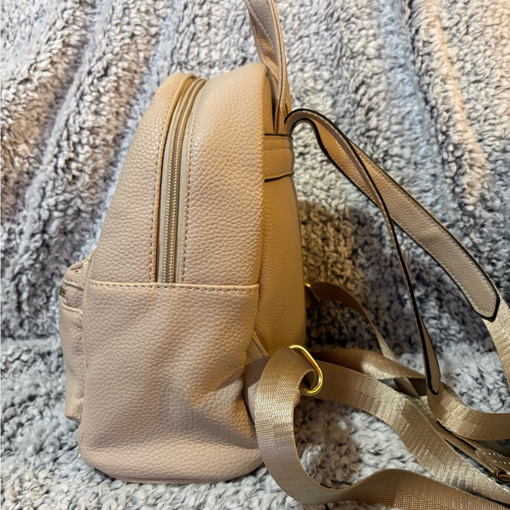 Classic Cream Mini Backpack - Versatile Women's Bag - Picture 2 of 7